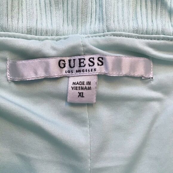 Guess spaghetti strap Vita Ruffled Romper in Fair Aqua - Picture 12 of 12